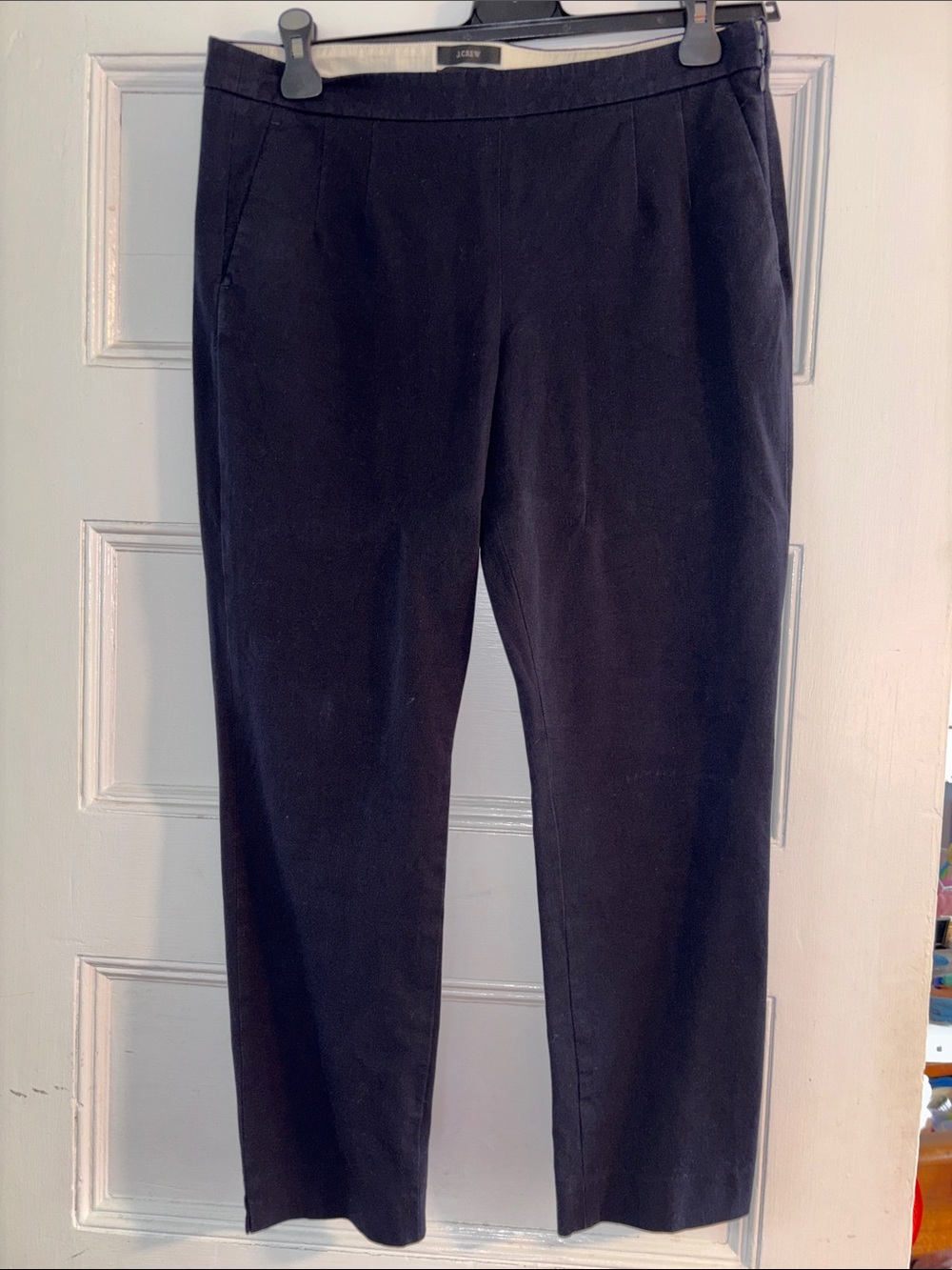 J. Crew Navy Straight-Leg Trousers